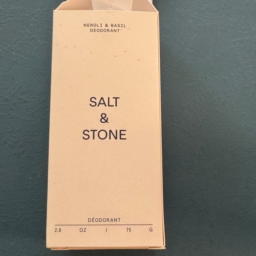 Salt & Stone Neroli & Basil Natural Deodorant 2.6 oz 75g Stick NIB Skincare